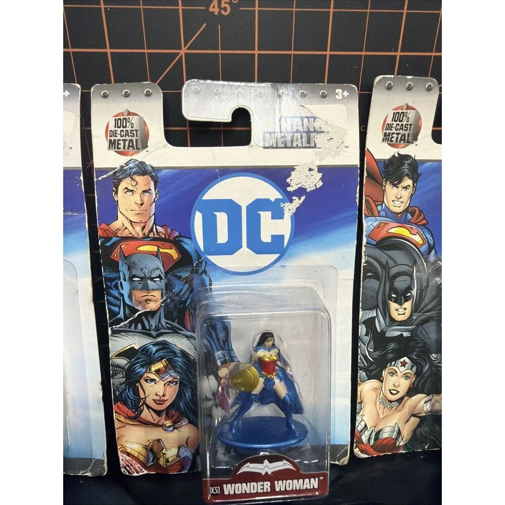 Jada Toys DC Nano Metalfigs Lot 3 Joker Wonder Woman Bane Die Cast Sealed